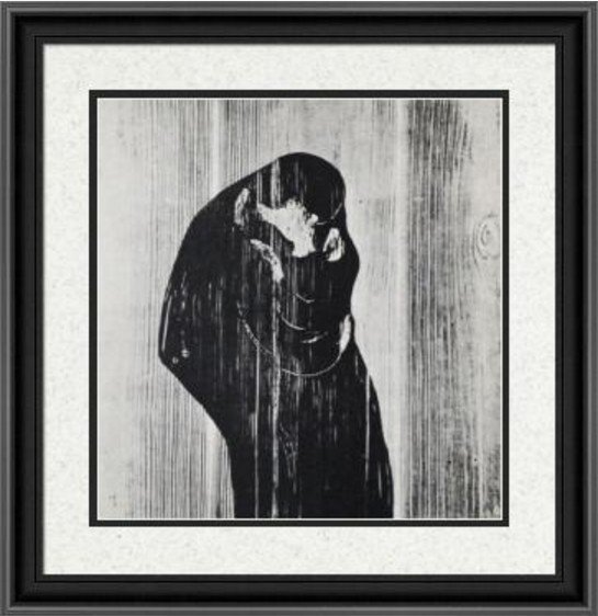 The Kiss IV 1902' - Edvard Munch: The Kiss IV 1902 Artist: Edvard Munch (Norwegian 1863-1944) Medium: Giclee Tribute Print (after the artist) Printed: after 1991 Dimensions: 12 x 10 Inches This Giclee Tribute Print Comes Pro
