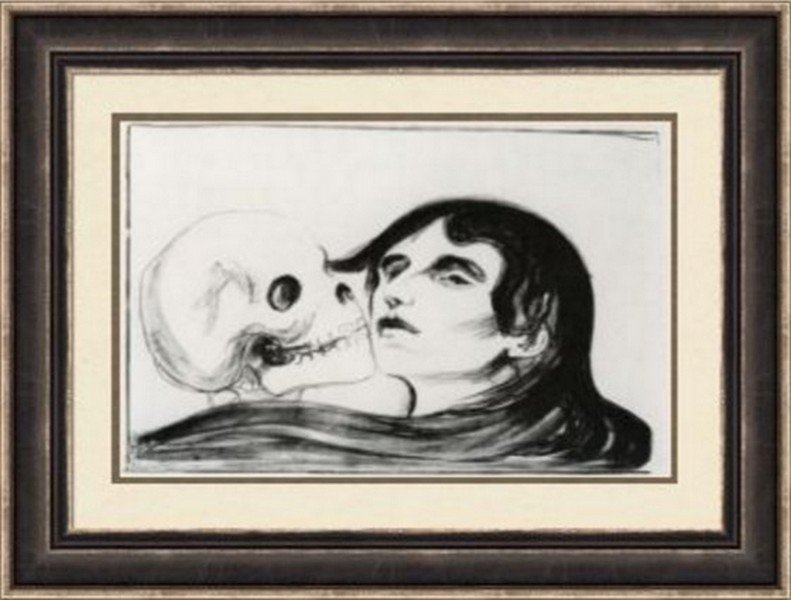 Kiss of Death 1899 - Edvard Munch: Kiss of Death - 1899 Artist: Edvard Munch (Norwegian 1863-1944) Medium: Giclee Tribute Print (after the artist) Printed: after 1991 Dimensions: 16 x 12 Inches This Giclee Tribute Print Comes