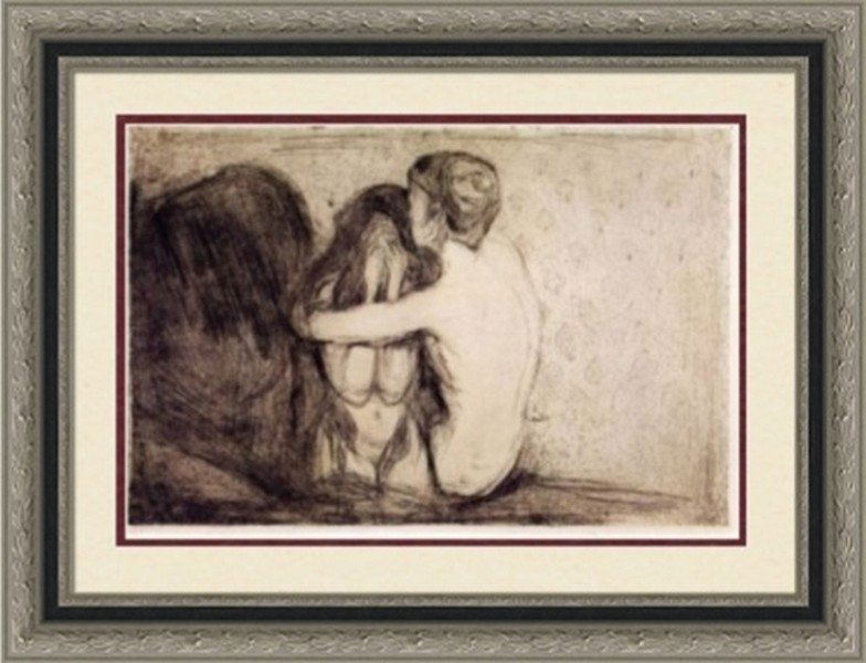 Consolation 1894 - Edvard Munch: Consolation - 1894 Artist: Edvard Munch (Norwegian 1863-1944) Medium: Giclee Tribute Print (after the artist) Printed: after 1991 Dimensions: 16 x 12 Inches This Giclee Tribute Print Comes P