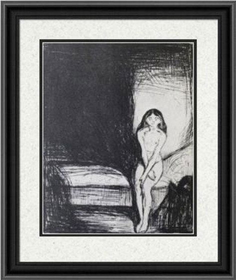 Puberty 1902' - Edvard Munch: Puberty 1902 Artist: Edvard Munch (Norwegian 1863-1944) Medium: Giclee Tribute Print (after the artist) Printed: after 1991 Dimensions: 12 x 10 Inches This Giclee Tribute Print Comes Profess