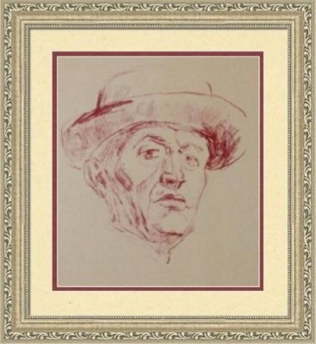 Portrait with Hat - Edvard Munch: Title: Portrait with Hat Artist: Edvard Munch (Norwegian 1863-1944) Medium: Giclee Print Printed: 1991 (after) Size: 9 x 8 Inches Lot Description: Edvard Munch Tribute Print This High Resolution Gicle
