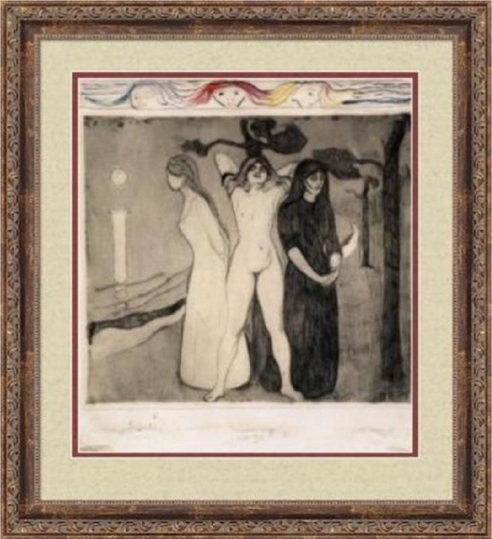 The Woman II 1895 - Edvard Munch: Title: The Woman II - 1896 Artist: Edvard Munch (Norwegian 1863-1944) Medium: Giclee Print Printed: 1991 (after) Size: 13 x 12 Inches Lot Description: Edvard Munch Tribute Print This High Resolution G
