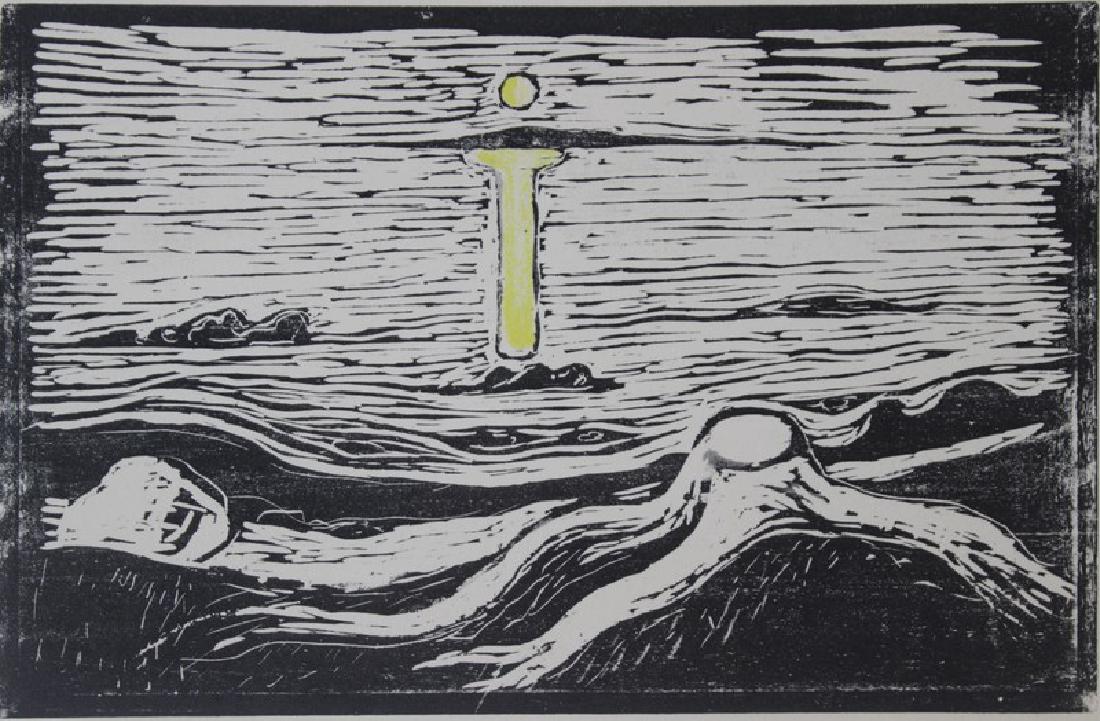 Mystical Shore 1897' - Edvard Munch: Artist: Edvard Munch (Norwegian 1863-1944), Title: Mystical Shore 1897', Medium: Lithograph Print, Edition: n/a, Size: 4 1/2 x 6 1/2 Inches