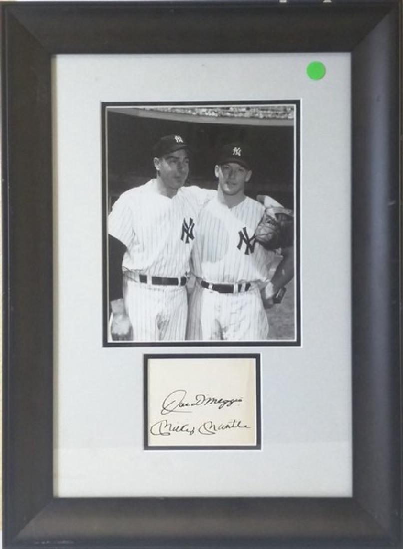 Joe Dimaggio& Micky Mantle - Signed Memorabilia: Professionally Framed, Joe Dimaggio & Mickey Mantle Hand Signed Memorabilia, Ready to hang!! 100% Money Back Guarantee Certificate of Authenticity Included
