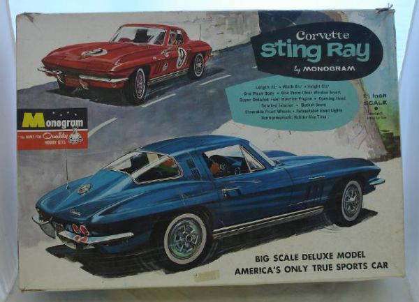 1965 Corvette Sting Ray Monogram 1/8th Scale Model Kit