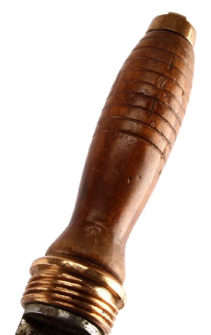 WWII MK 5 KA-BAR HARD HAT DIVER KNIFE OLEAN N.Y.: Some light pitting to blade, good grip and scabbard.