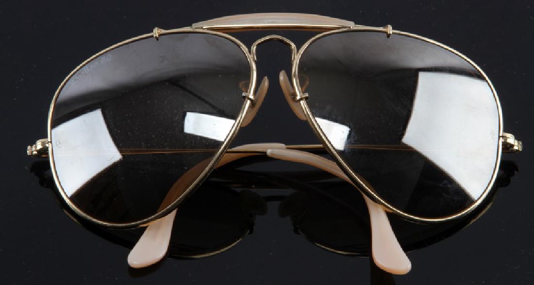 RAY BAN THE GENERAL 1937-1987 50TH ANNIVERSARY: "Ray-Ban 50" marked on lens. "The General" marked inside left temple."1937-1987" marked inside right temple. Light show of use present; overall in very good condition.