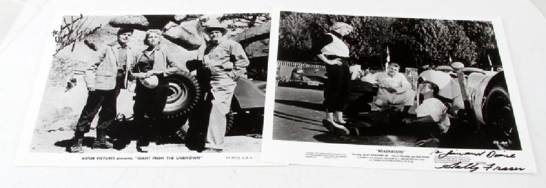 LOT OF 2 - SALLY FRASER AUTOGRAPH 8X10 HOLLYWOOD: Lot of 2 - Autographed 8x10 glossy black and white promo stills of actress Sally Fraser - one from "Roadracers" and one from "Giant From the Unknown". Both signed "To Jim & Diane, Best Wishes". Unauth