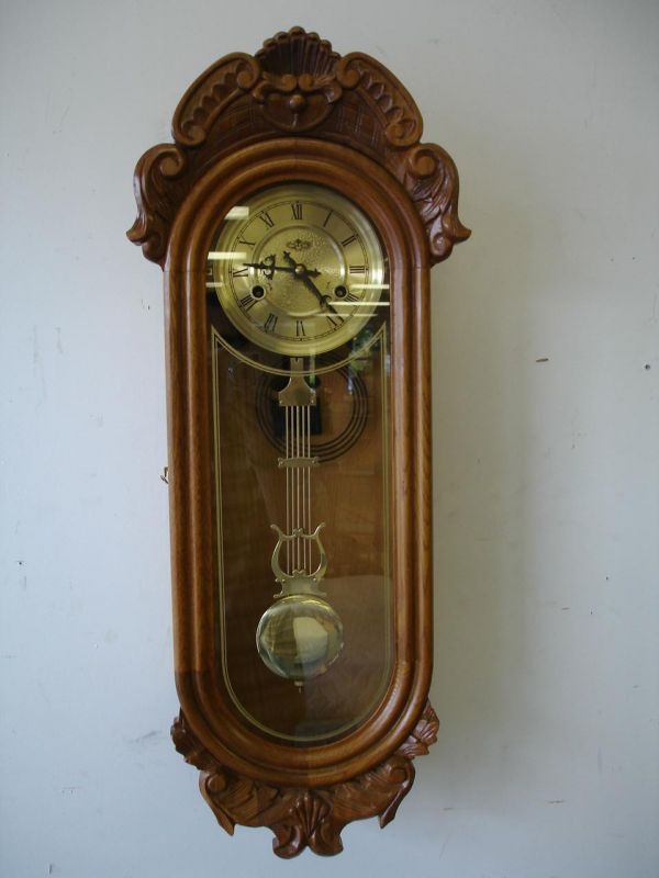 90021 WORKING D&A PENDULUM WALL CLOCK CARVED OAK Sep 15, 2006