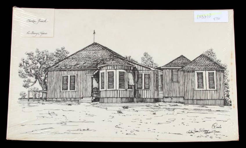 CHICKEN RANCH LA GRANGE TX BROTHEL PEN & INK PRINT May 06, 2017