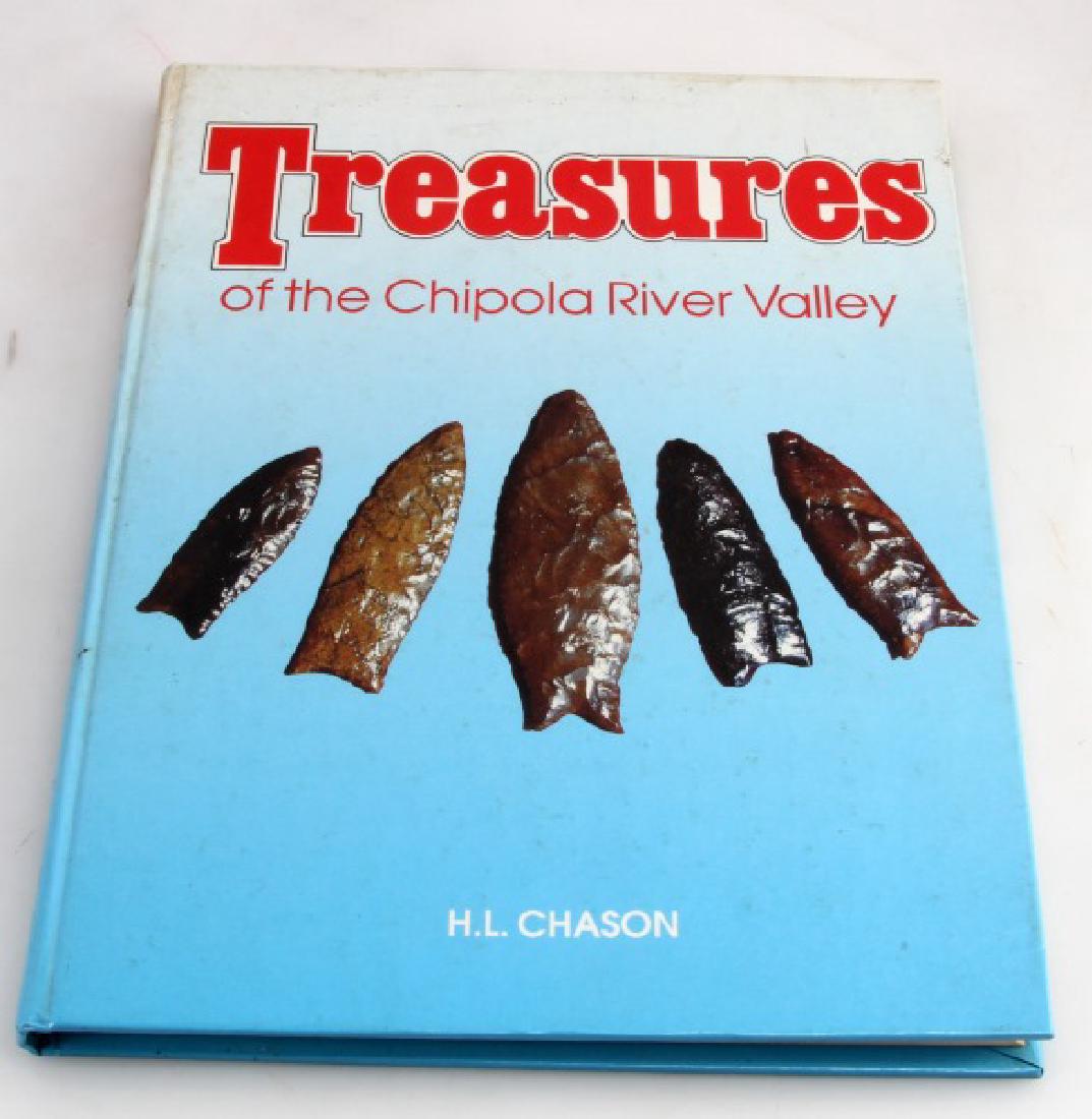 TREASURES OF THE CHIPOLA RIVER VALLEY BOOK CHASON: Rare hardcover coffee table book in very good condition. No dings, bends or scratches to cover, just a little dirt that can be easily cleaned. Slight discoloration to a few page edges, but in very goo