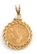 1925 GOLD $2.50 INDIAN MOUNTED COIN PENDANT - 2