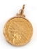 1911 GOLD $5.00 INDIAN MOUNTED COIN PENDANT
