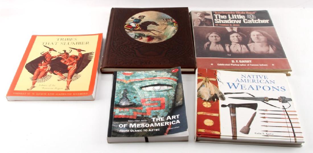 LOT MIXED MILITARY & HISTORY BOOKS MESOAMERICA ETC: Mixed lot of military/history books include: "The Little Shadow Catcher" (hardcover, 11" x 8 1/2"), Time Life's "The Mexican War" (hardcover, 11" x 8 1/2"), "Native American Weapons" (hardcover, 8 1/4