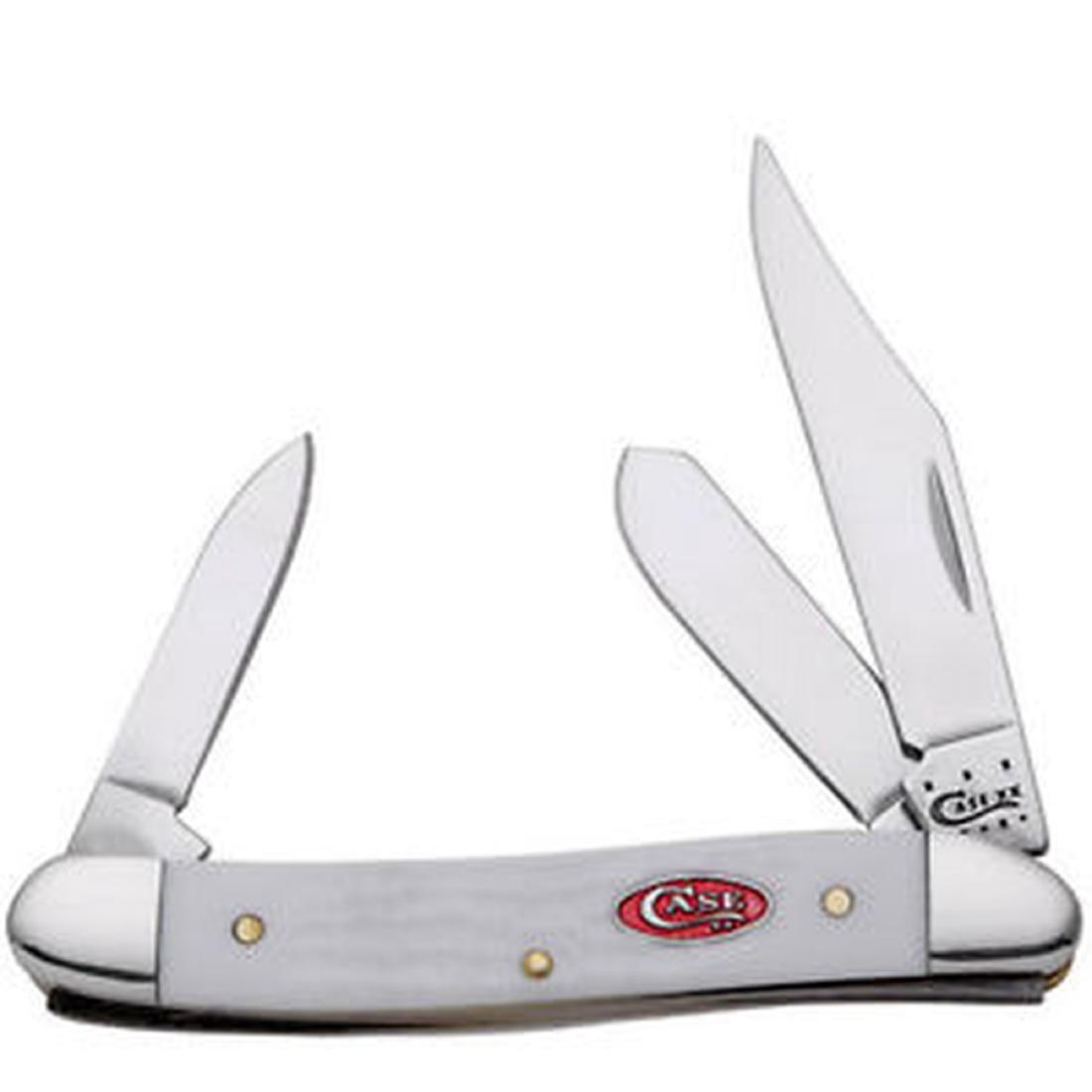 CASE XX CUTLERY 60187 WHITE STOCKMAN POCKET KNIFE: One Case 60187, new in box.