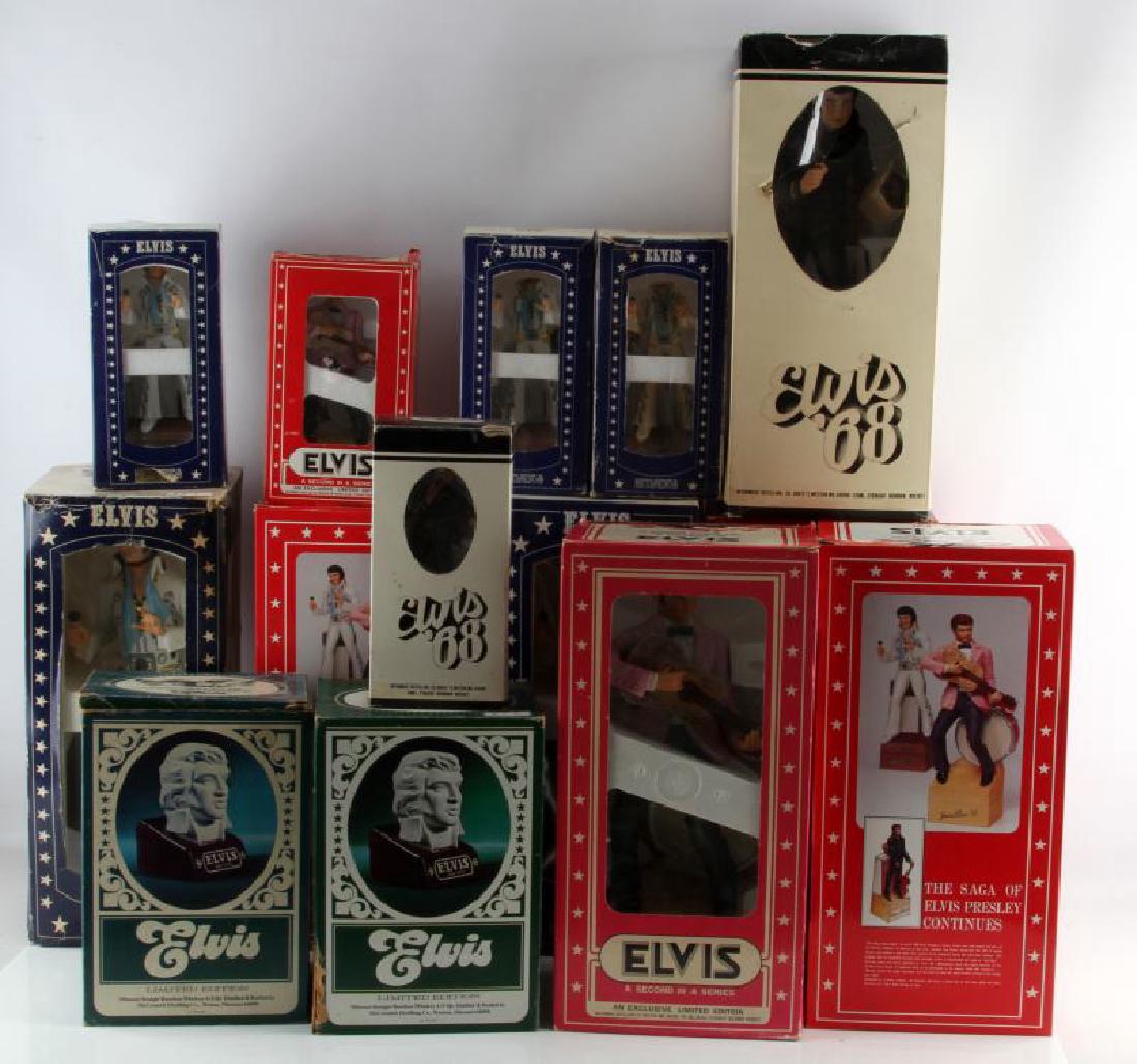 LOT OF 18 VINTAGE ELVIS PRESLEY BOURBON DECANTERS Aug 05, 2017
