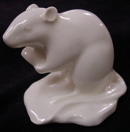 L'ART NOUVEAU GDA LIMOGES FRANCE MOUSE FIGURINE 