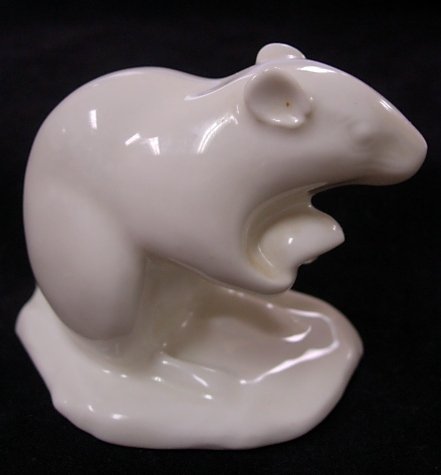 L'ART NOUVEAU GDA LIMOGES FRANCE MOUSE FIGURINE  - 2