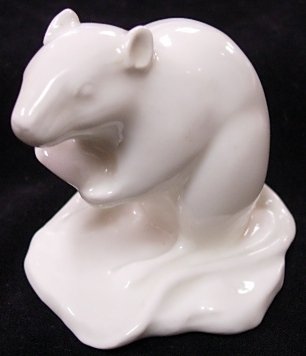 L'ART NOUVEAU GDA LIMOGES FRANCE MOUSE FIGURINE  - 4