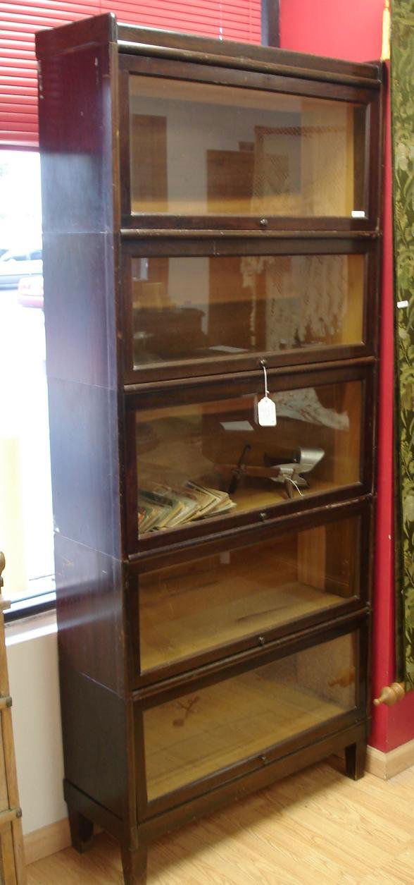 WEIS 5 STACK BARRISTER LAWYER LIBRARY BOOKCASE