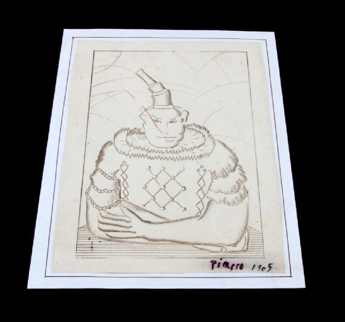 PABLO PICASSO 1905 DRAWNING ON PAPER: Pablo Picasso Spanish Painter (1881-1973) regarded as one of the most influential artists of the 20th century, he is known for co-founding the Cubist movement, the invention of constructed sculpture a