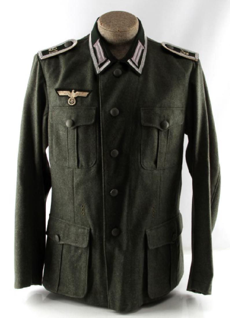 QUALITY REINACTOR HEER 91 REGT. EM TUNIC: Top quality post war size Euro 54, wearable, tunic only.