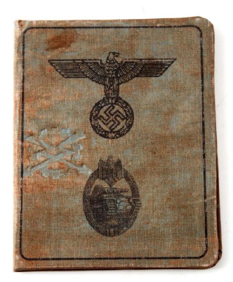 WWII GERMAN 3RD REICH WAFFEN SS PANZER SOLDIER ID: In very good condition with some discoloration. Named to Ahno Sufine