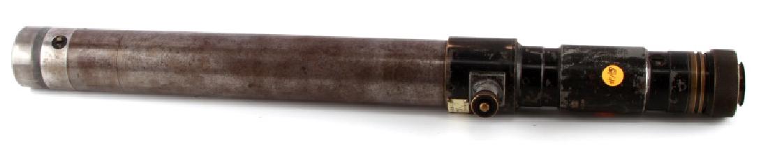 JAPANESE OPTIC TRENCH TELESCOPE BY NIKKO: Marked, "15/2.5 NIKKO 3059". Measures approximately 27 1/2". With some tarnish and cosmetic wear. Optics in working condition.