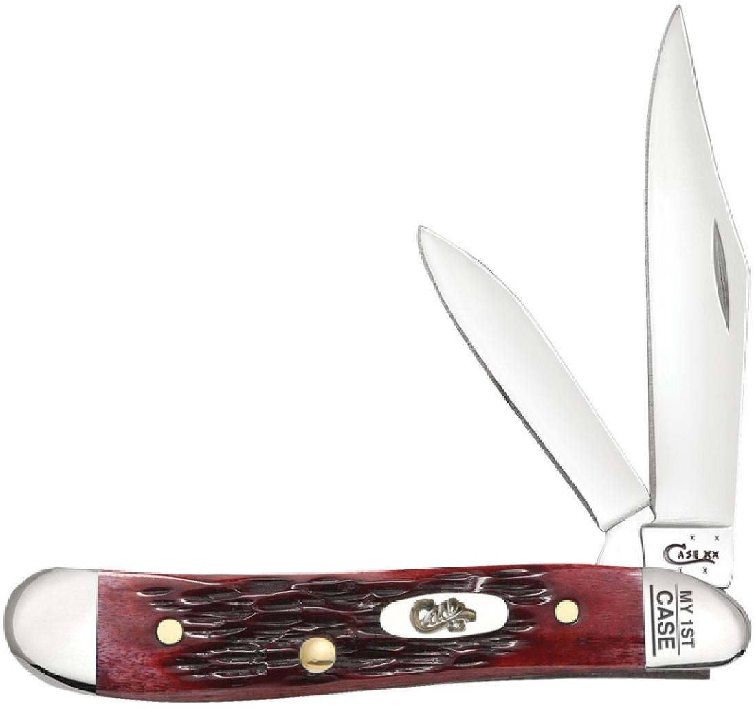 CASE XX 09443 PEANUT RED STAG R5220 SS: New in box.
