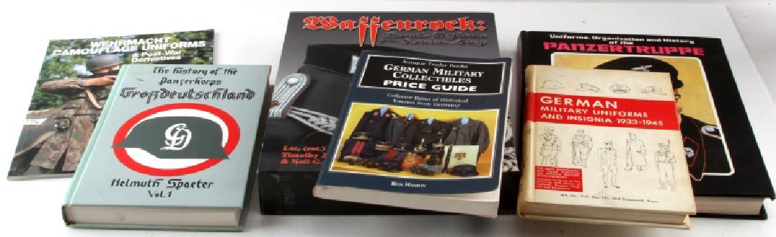 GERMAN WWII THIRD REICH HISTORY BOOK COLLECTION: 6 books on the Wehrmacht in World War II. 1st edition serially numbered copy of "Waffenrock: Parade Uniforms of the German Army" by Ltc. (ret.) Timothy J. Curley & Neil G. Stewart; "German Military Co