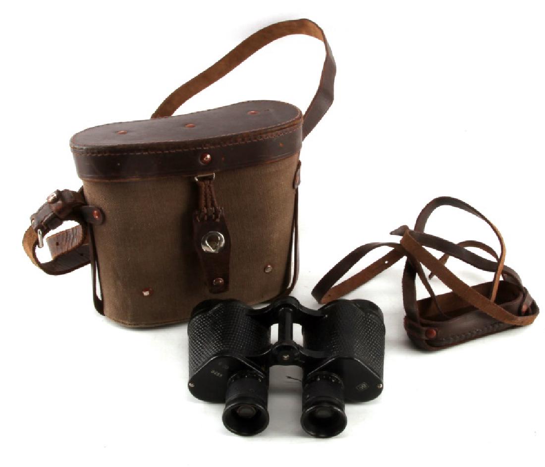 SOVIET WWII ERA FIELD BINOCULARS W/ NIGHT FILTERS: WWII style Soviet Army 6x30 field binoculars in original case. Comes with cleaning cloth and two night filter lenses, both wrapped in original paper. Optics are very clear. Comes with a form written i