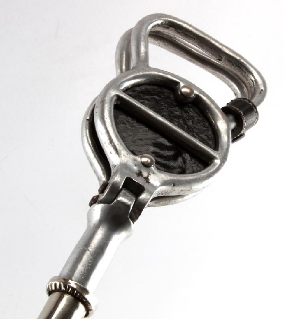 ANTIQUE SWORD CANE CHAIR WALKING STICK: Antique cane with integral monopod seat built into the top, and hidden sword blade in the shaft. All the portability and lethality of a chair, all the seating comfort of a sword, great showpiece. In g