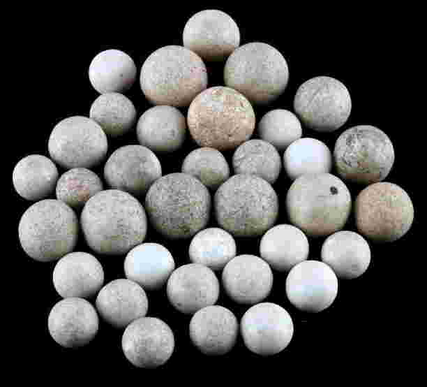 NATIVE INDIAN STONE GAME BALL ARTIFACT MARBLE LOT