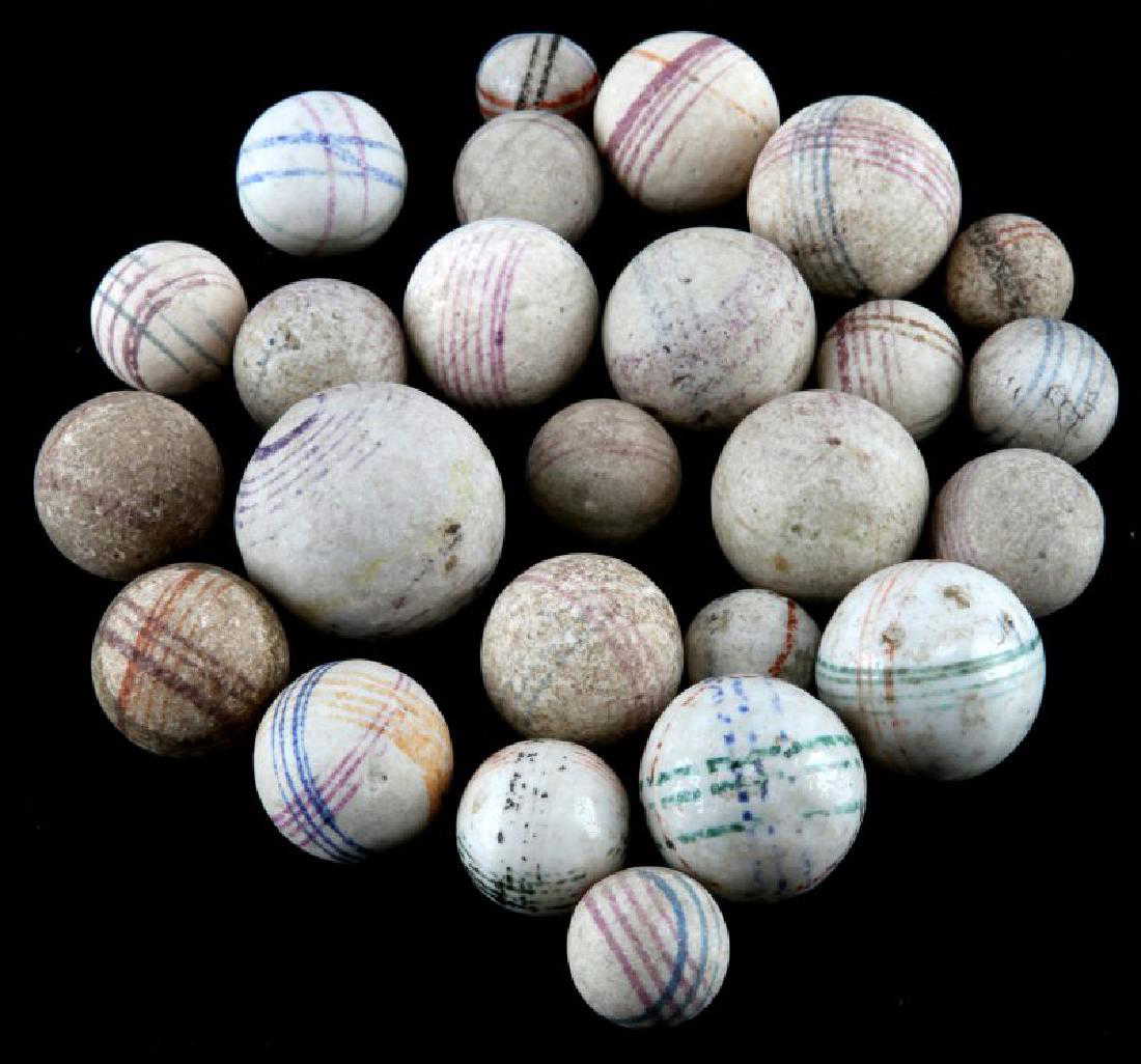NATIVE INDIAN STONE GAME BALL ARTIFACT MARBLE LOT