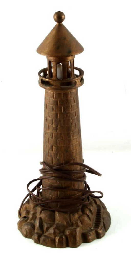 Vintage Nautical Brass Lighthouse Table Lamp