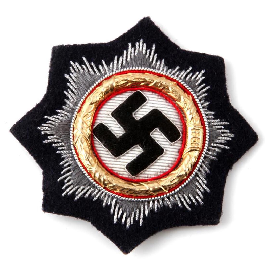 WWII GERMAN 3RD REICH WAFFEN SS PANZER CLOTH CROSS: Measures 3 inches in diameter. The front is dated 1941. In very good condition unauthenticated sold as is.