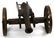 19TH CENTURY ANTIQUE MINIATURE BRASS SIGNAL CANNON - 3