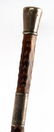 KNOBBY WOODEN WALKING SWORD CANE ENGRAVED SILVER