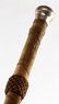 ANTIQUE TWINE WRAPPED SILVER CANE SWORD NAMED