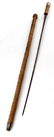ANTIQUE TWINE WRAPPED SILVER CANE SWORD NAMED - 3