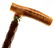 ANTIQUE WALRUS FOSSIL AND 14 KT GOLD SWORD CANE