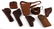 LOT OF ANTIQUE WEATERN LEATHER PISTOL GUN HOLSTERS - 4