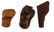 LOT OF ANTIQUE WEATERN LEATHER PISTOL GUN HOLSTERS - 4