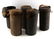 LOT OF 4 WWII GERMAN GAS MASK & 1 CONTAINER