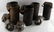 LOT OF 4 WWII GERMAN GAS MASK & 1 CONTAINER - 2