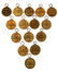 15 WWII GERMAN FUR KREIGSVERDIENST SVC MEDAL LOT