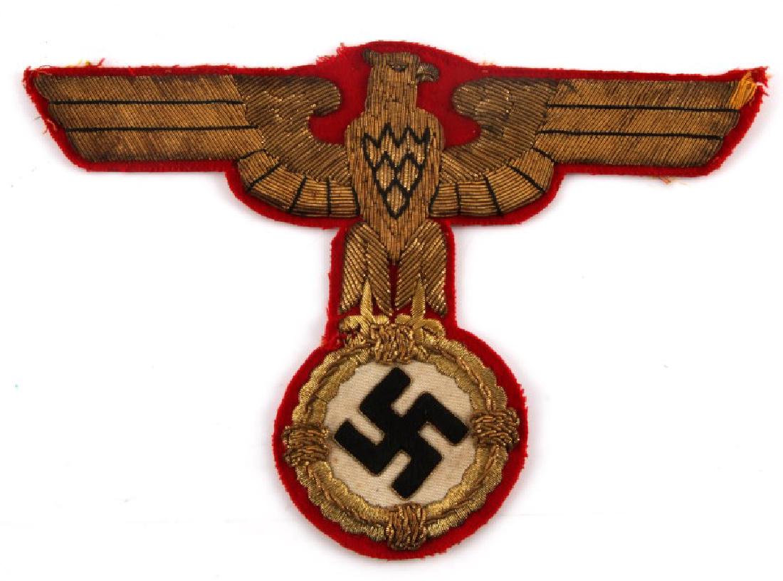 ADOLF HITLER FUNERAL WREATH RIBBON EAGLE WWII