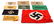 8 WWII ERA GERMAN MILITARY ARM BAND LOT & 1 FLAG