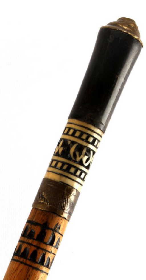 antique sword cane bone