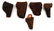 5 ANTIQUE LEATHER HOLSTER LOT OF 5 W SINGLE ACTION